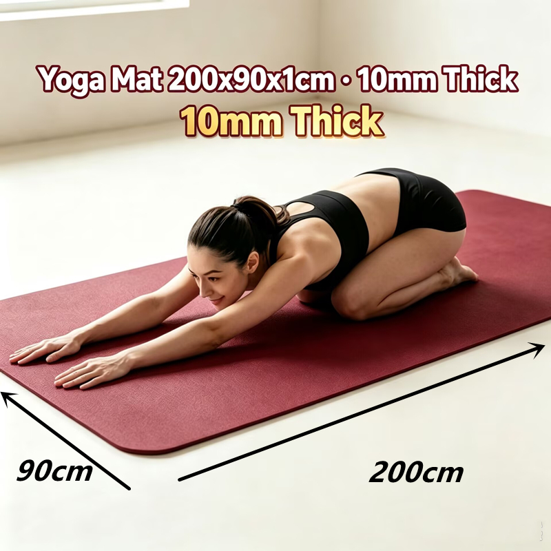 Home Gym Yoga Mat - Yoga Mat 200*90cm High Elastic TPE