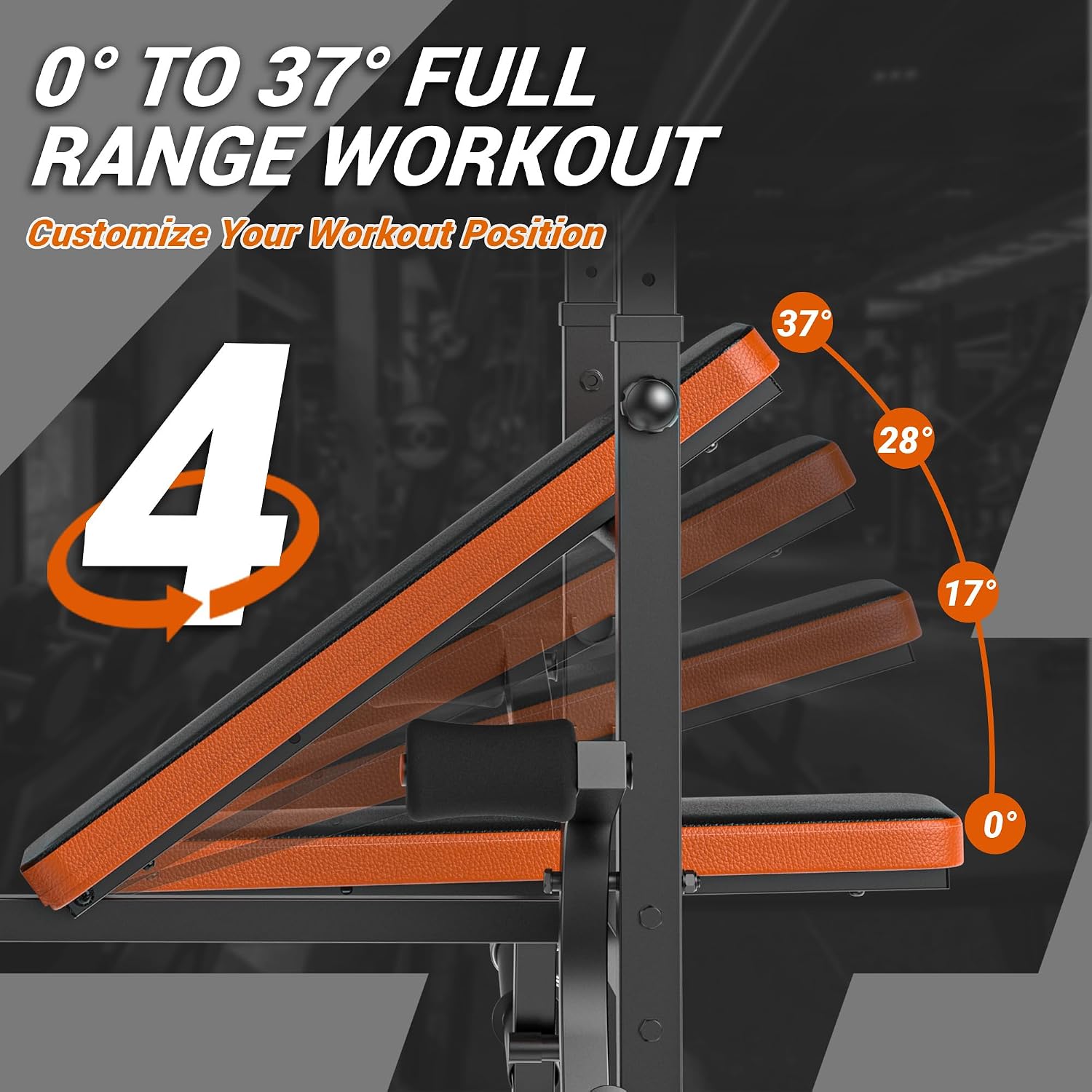 Weight Bench 770LBS with Leg E - Home Gym Leg Extension 评论和价格