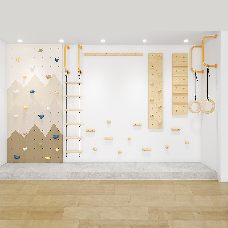 Kids Indoor Wooden Climbing Wa - Gymnastic Rings Wooden 评论和价格