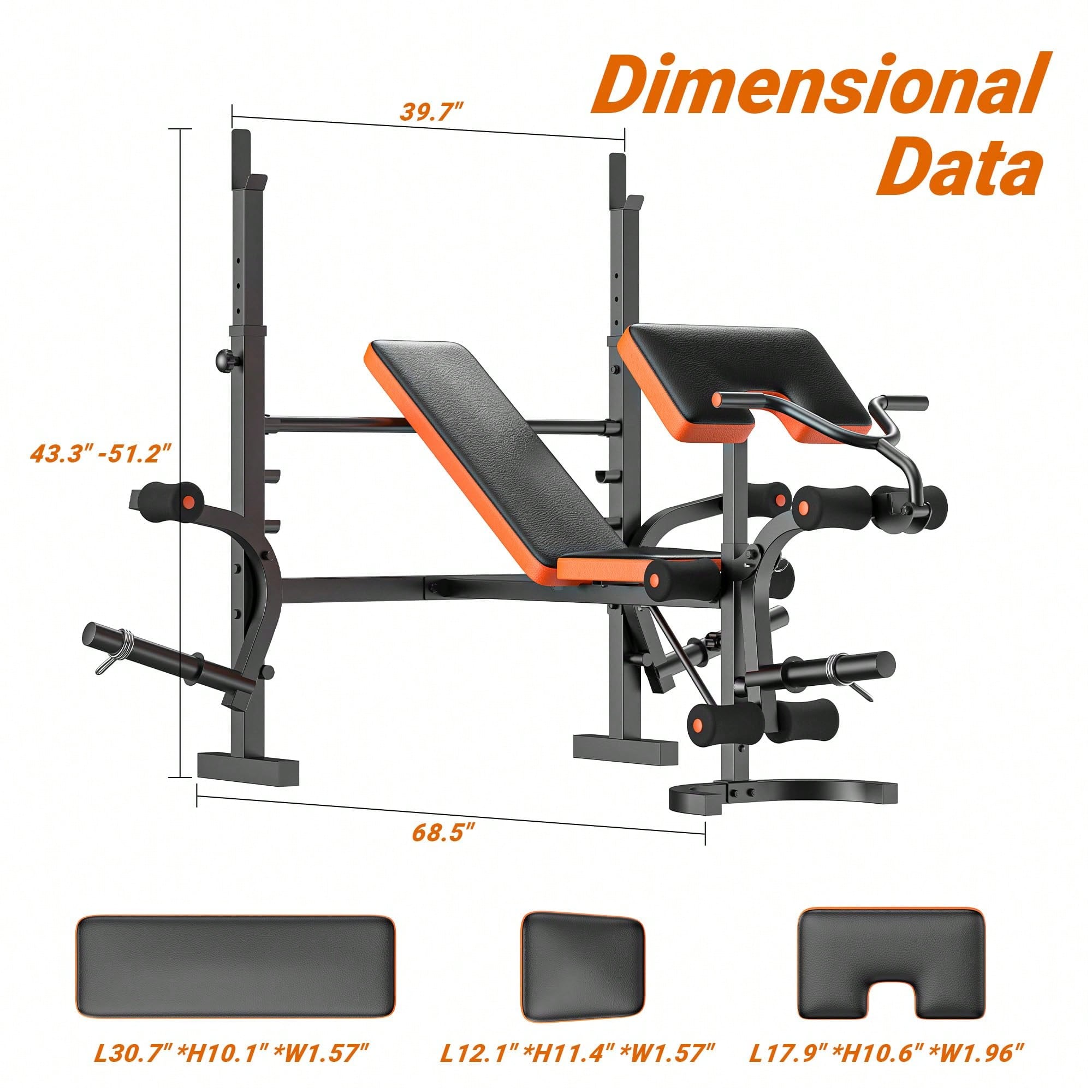 GIKPAL Weight Bench, Bench Pre - Home Gym Leg Extension 评论和价格