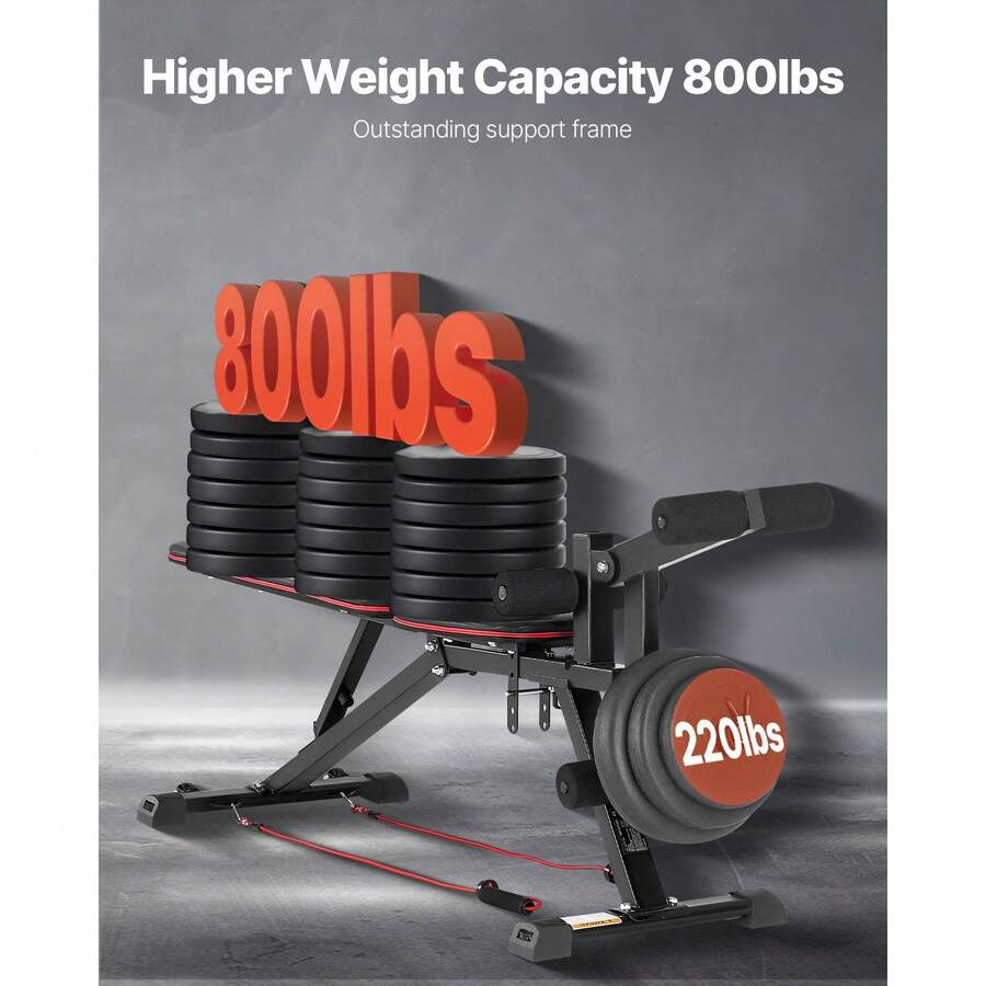 Weight Bench, 800lbs Adjustabl - Home Gym Leg Extension 评论和价格
