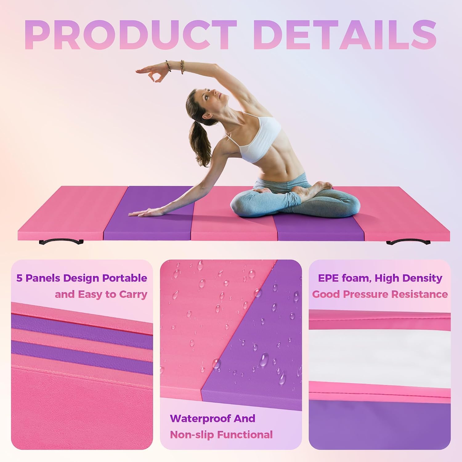Foldable Yoga Mat Gymnastics M - Home Gym Yoga Mat 评论和价格