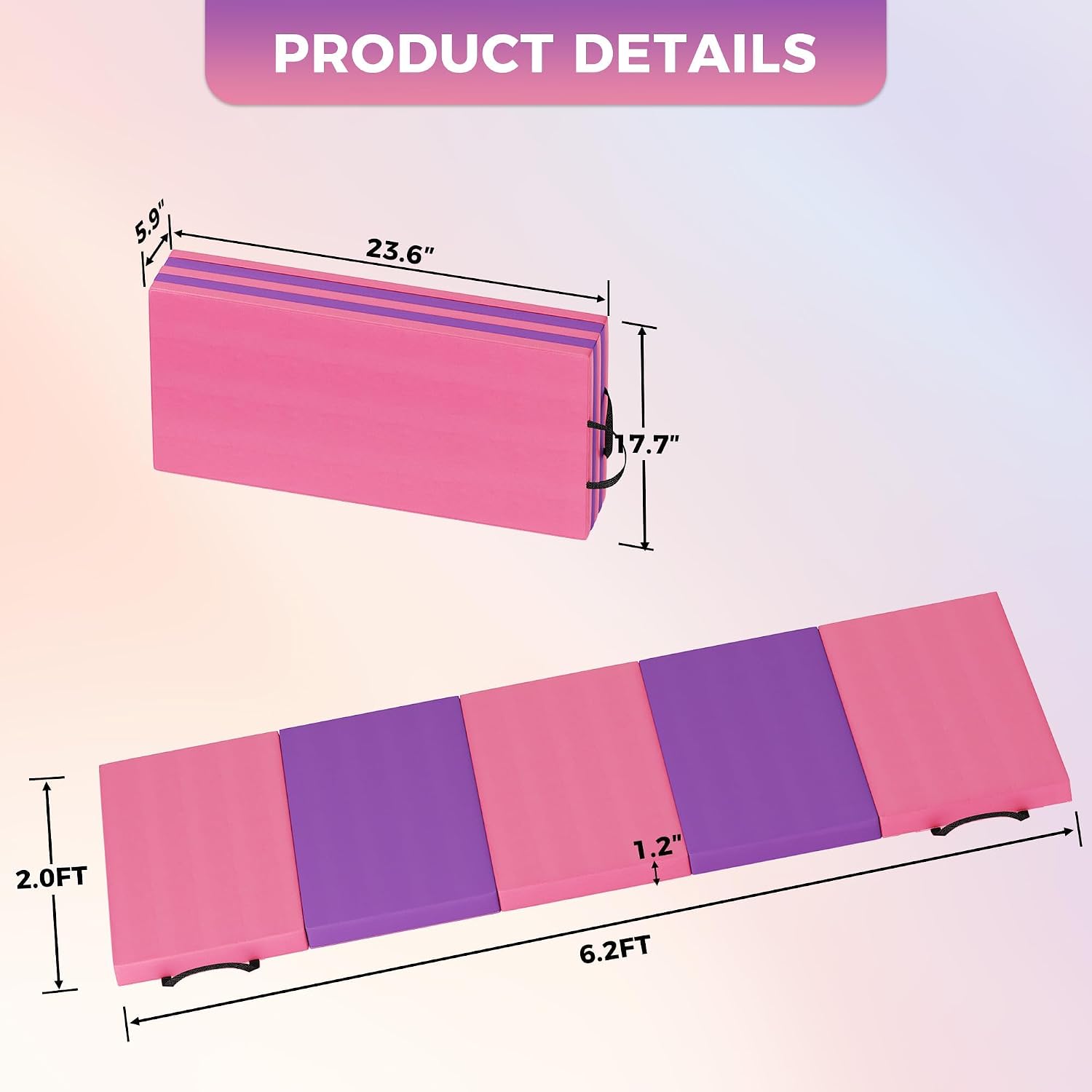 Foldable Yoga Mat Gymnastics M - Home Gym Yoga Mat 评论和价格