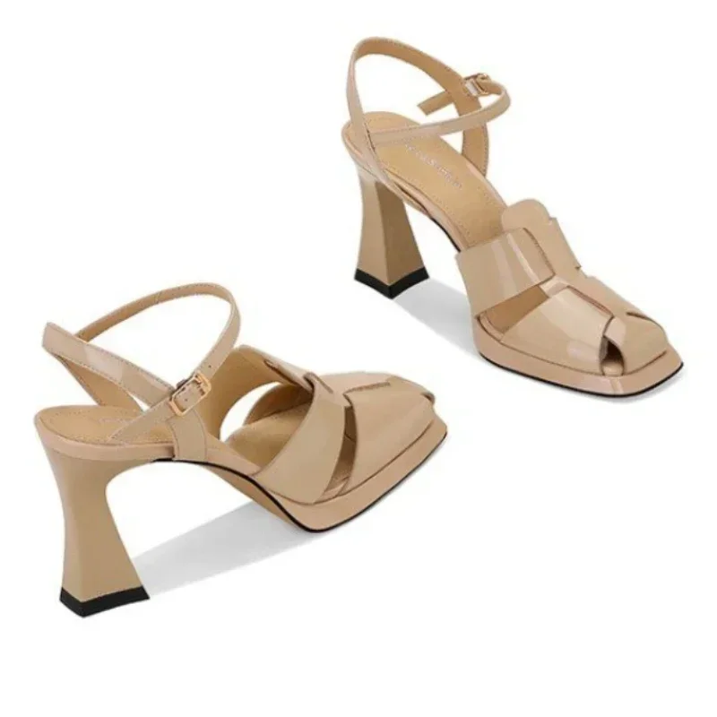 Women's High Heel Sandals Fash - Ankle Strap Attachment 评论和价格