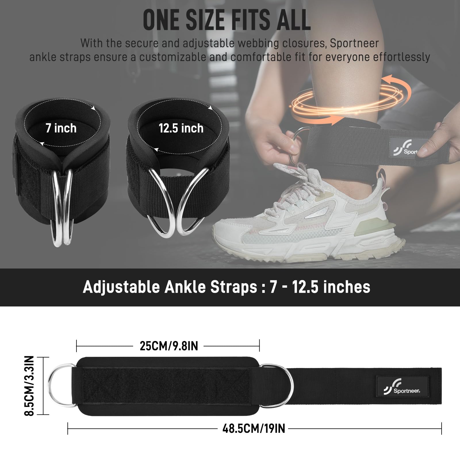 Sportneer Adjustable Ankle Str - Home Gym Leg Extension 评论和价格