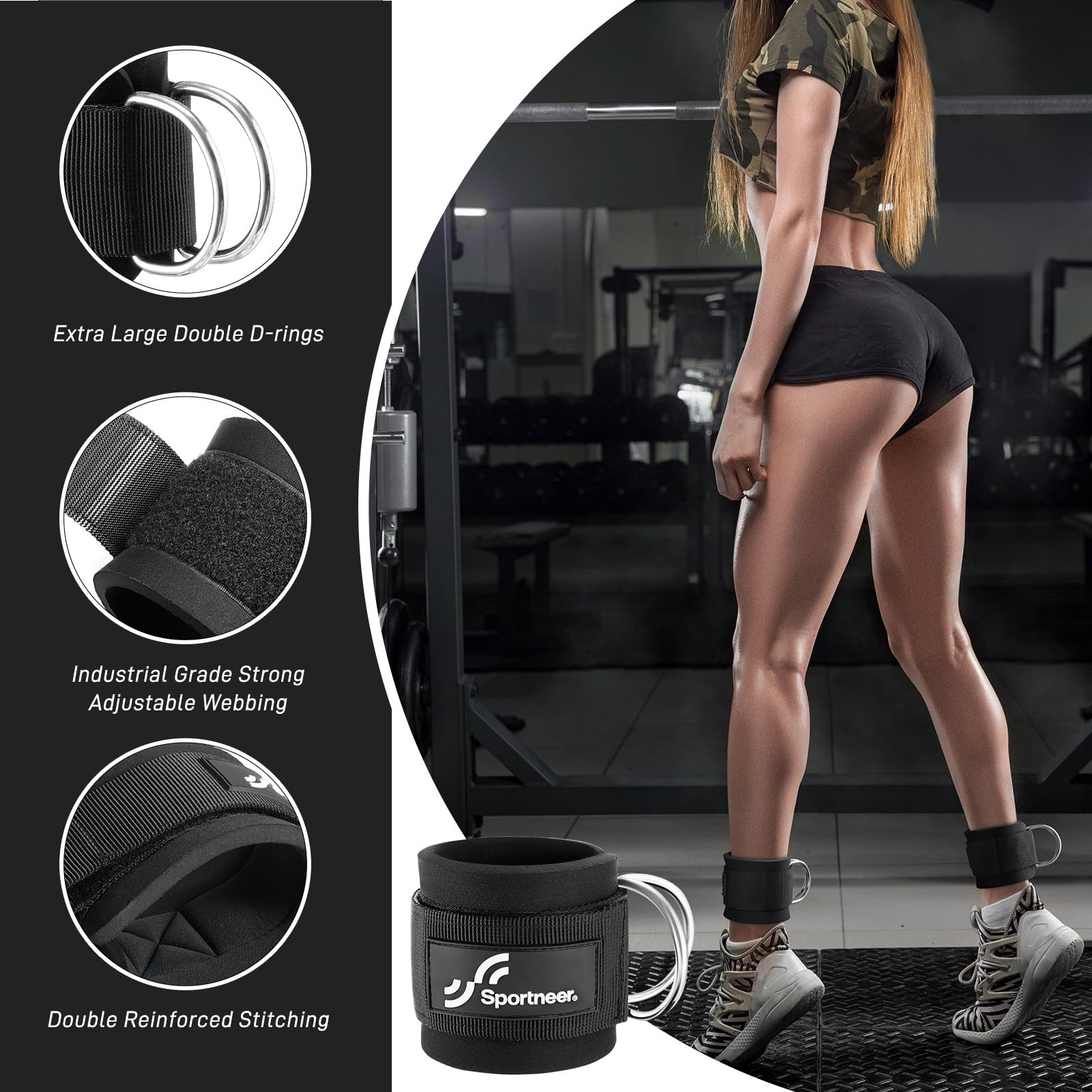 Sportneer Adjustable Ankle Str - Home Gym Leg Extension 评论和价格