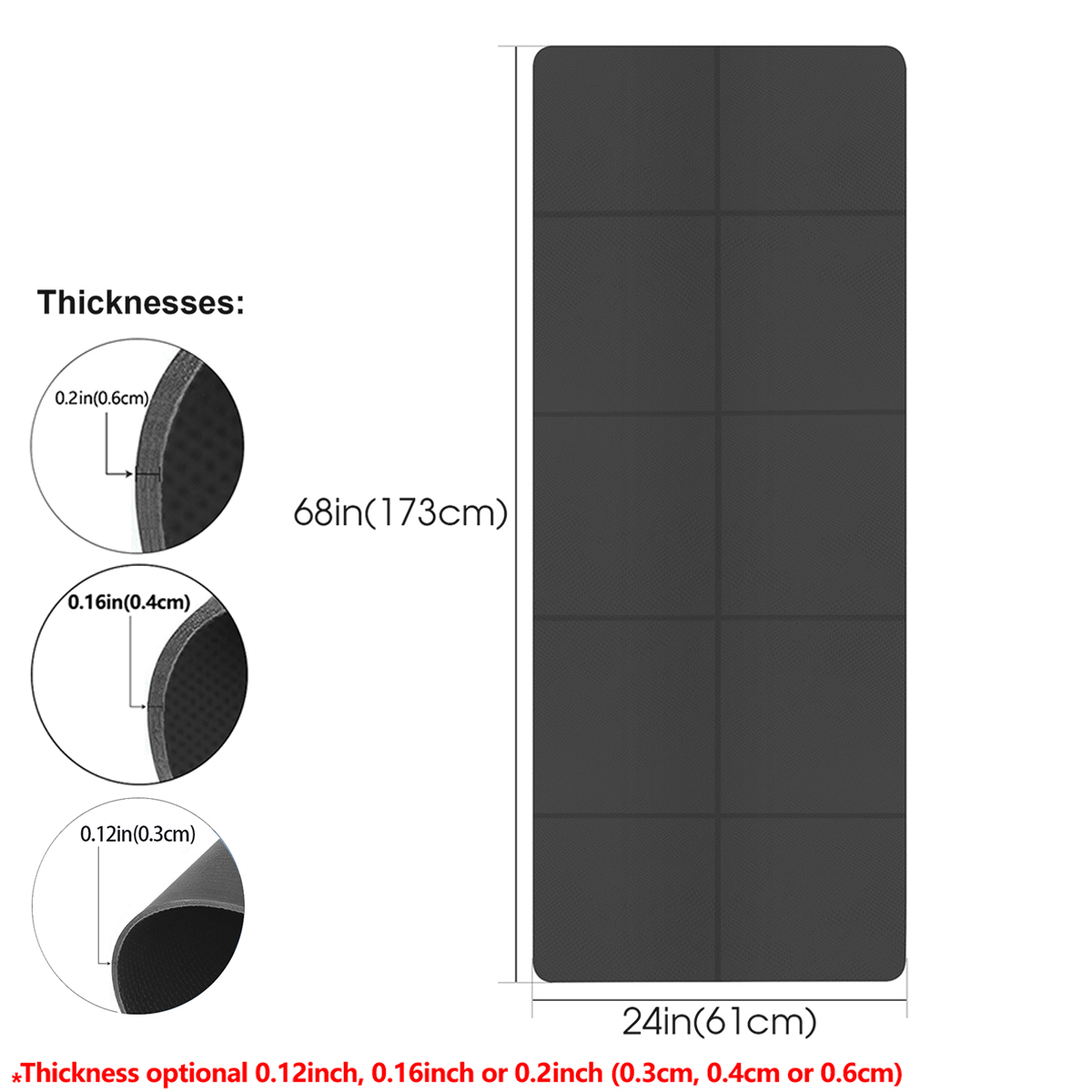 Foldable Yoga Mat Black Eco Fr - Home Gym Yoga Mat 评论和价格