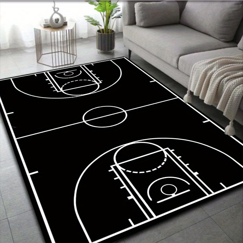 Black White Basketball Court F - Home Gym And Basketball Court 评论和价格