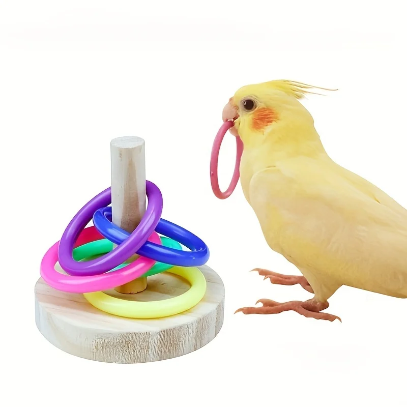 Wooden Interactive Parrot Ring - Gymnastic Rings Wooden 评论和价格