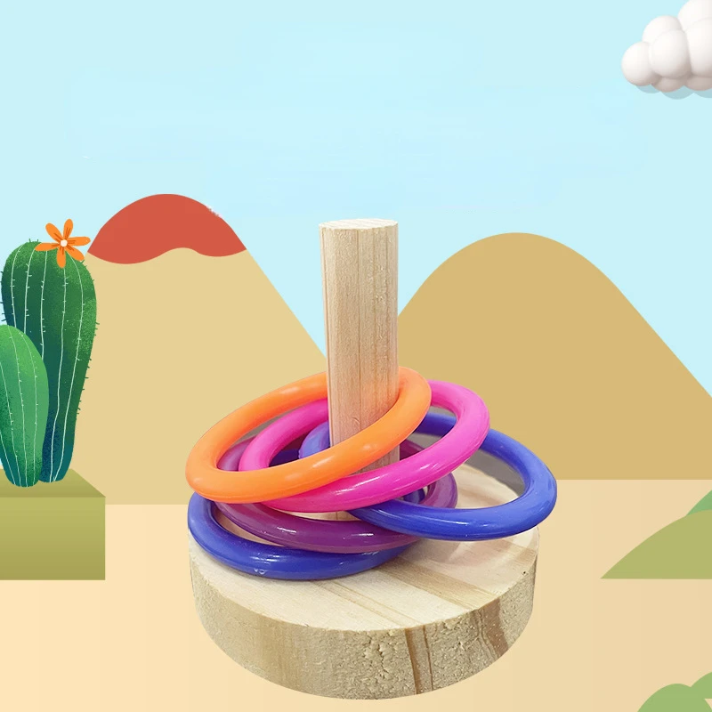 Wooden Interactive Parrot Ring - Gymnastic Rings Wooden 评论和价格