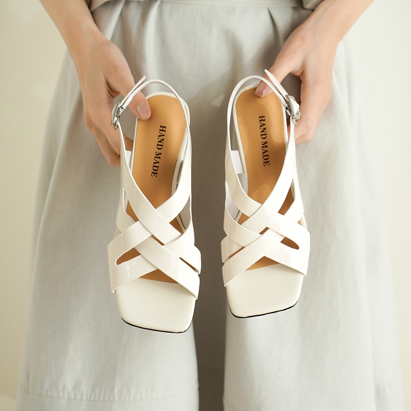 Women's new summer genuine lea - Ankle Strap Attachment 评论和价格